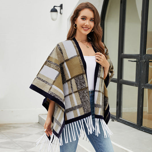 Tassel Cape and Shawl for Women – Elegant Fashion Cover-Up Ooho