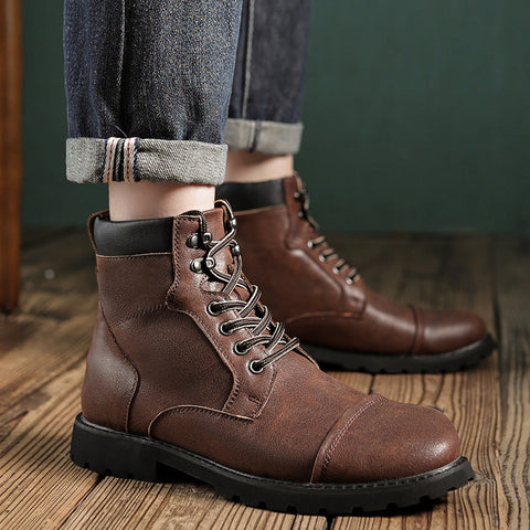 Fall Winter Men Boots British Style Ooho