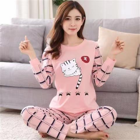Pajamas Set Women Cute Cartoon Print Sleepwear 2 Piece Lounge Sets Ooho