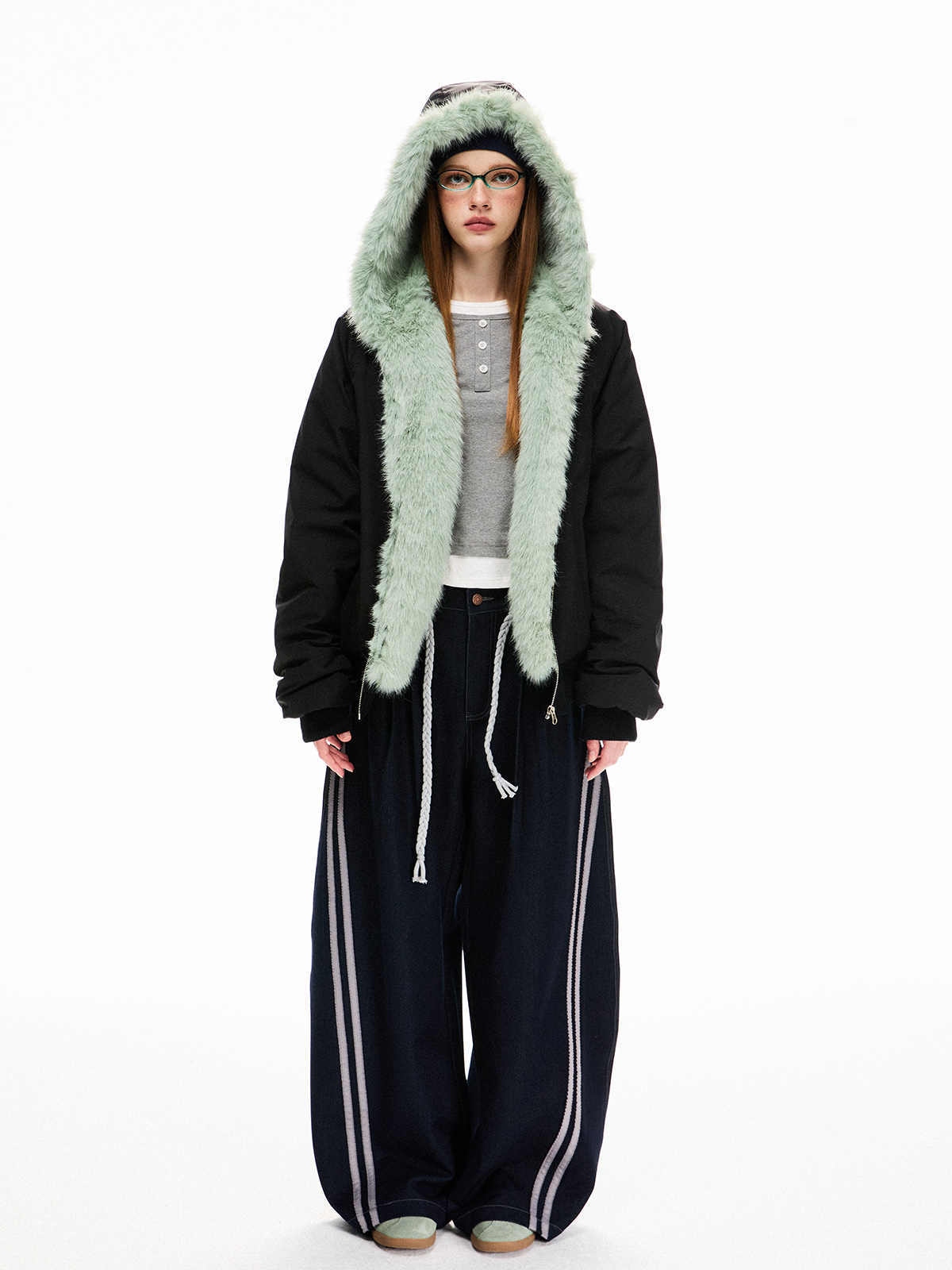Women's Loose Fleece-Lined Cotton Parka – Warm Winter Top Coat Jacket Ooho