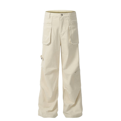 Cotton Loose Straight Cargo Pants Men Ooho