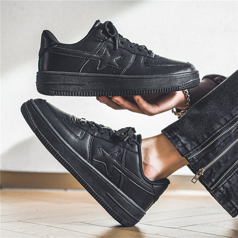 Thick Soled White Casual Sneakers For Men Ooho