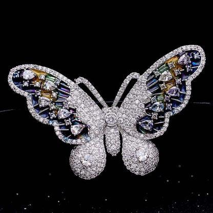 Red Trees Brand High Quality Butterfly Insect Brooches For Women Wedding With Cubic Zirconia Sweater Accessories Brooch Drop Ooho