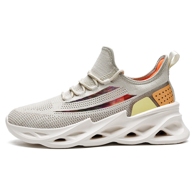 Flying Woven Casual Sports Shoes All-Match White Shoes Tide Shoes Ooho