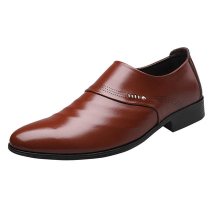 Casual pointed toe shoes men leather shoes men Ooho