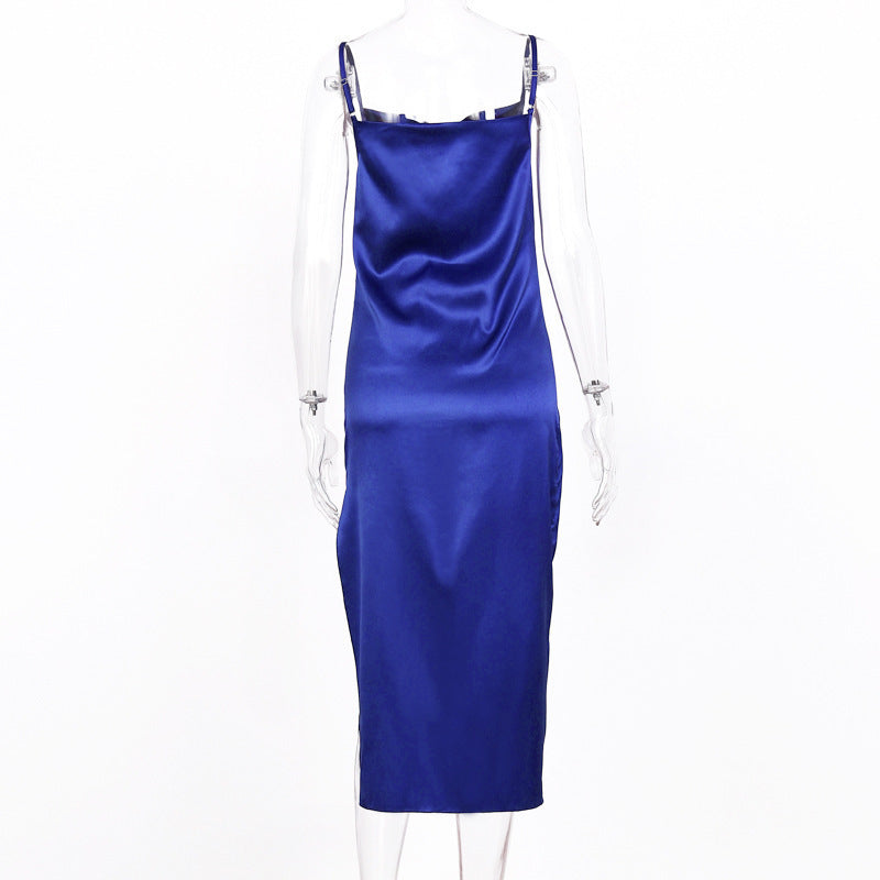 Satin silk ladies midi dress Ooho