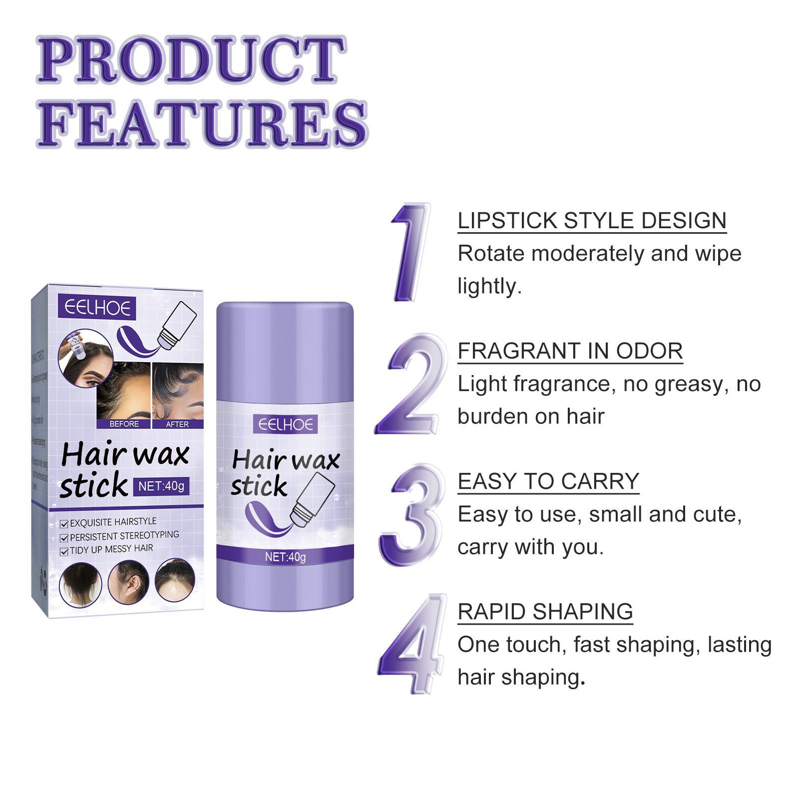 EELHOE Hair Wax Stick Broken Hair Polishing Hair Wax Stick Small Broken Hair Hair Finishing Broken Hair Styling Cream Haircare Gel Haircare Ooho