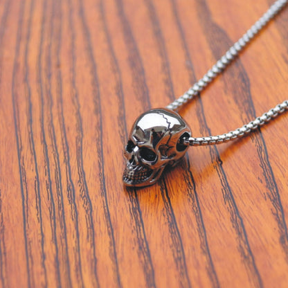 Male titanium steel skull necklace Ooho