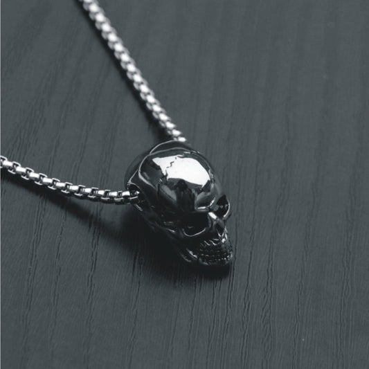 Male titanium steel skull necklace Ooho