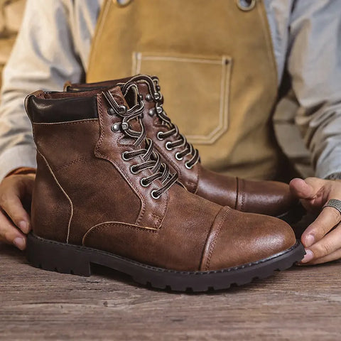 Fall Winter Men Boots British Style Ooho 