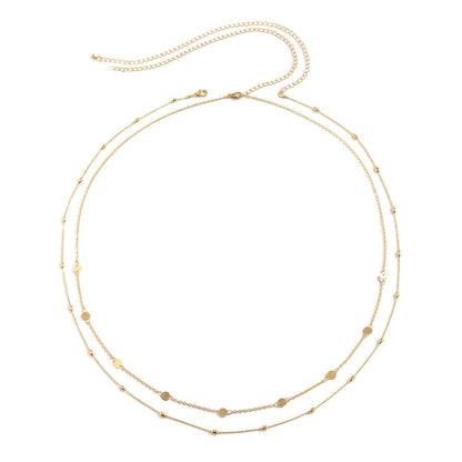 Belly Chain Sexy Body Coin Waist Female Suit For Women Snake Bone Double Layers Jewelry Decor Bra Bikini Beach Harness Jewelry Ooho