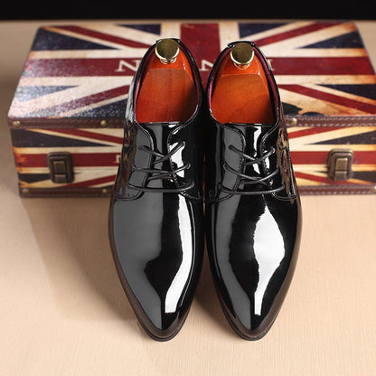 Men Leather Shoes Men Business Casual Dress Shoes Business Casual Leather Shoes Slip-on Black Driving Shoe For Men Ooho