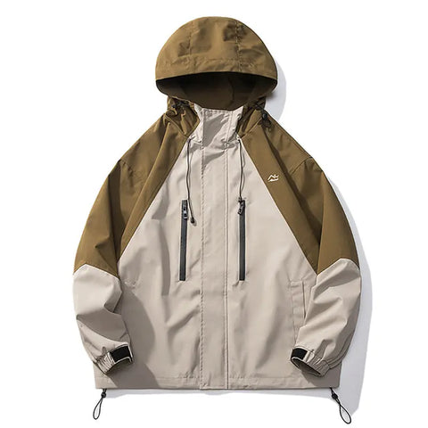 Fashion Colorblock Shell Jacket Men Ooho