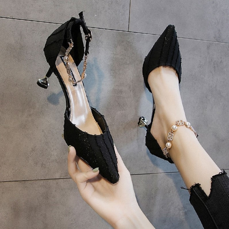 Female Buckle New Girl Fashion Pointed High Heels Ooho