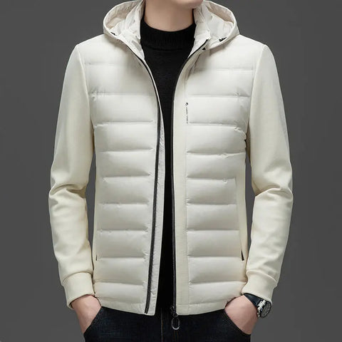 Hooded White Duck Down Warm Coat Down Jacket Ooho