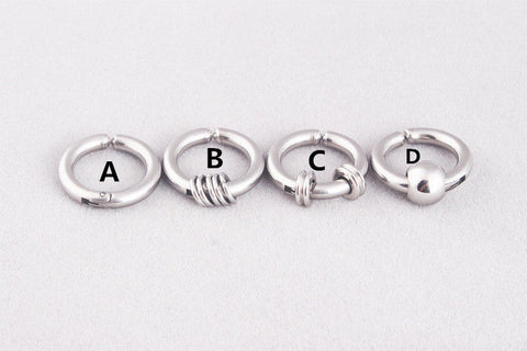 Titanium Steel Male Non Pierced Earring Ear Clip Magnet False Earrings Ooho