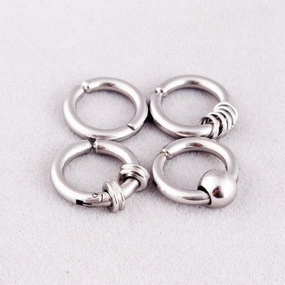 Titanium Steel Male Non Pierced Earring Ear Clip Magnet False Earrings Ooho