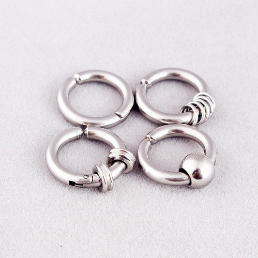 Titanium Steel Male Non Pierced Earring Ear Clip Magnet False Earrings Ooho
