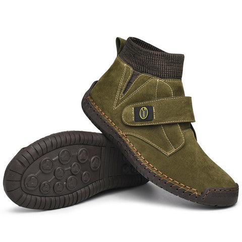 Velcro Shoes Men Ankle Boots Winter Sock Trainer Boots High Quality Ooho