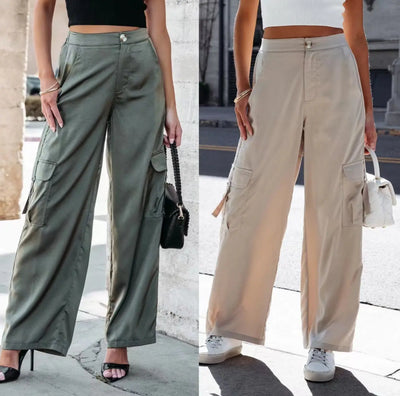 Women’s Fashion Loose Cargo Pants | Trendy High Waist Streetwear Trousers Ooho