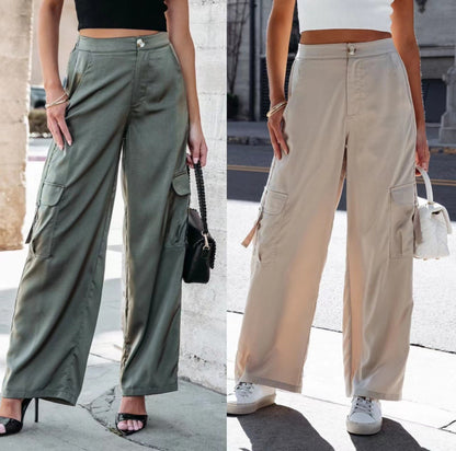 Women’s Fashion Loose Cargo Pants | Trendy High Waist Streetwear Trousers Ooho