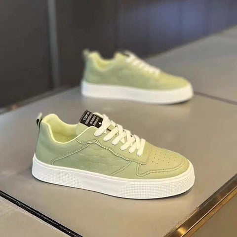 Casual Lace-up Sneakers Men Fashion Breathable Plaid Flats Shoes Ooho