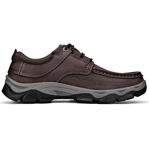 Male PU Plus Size Leather Shoes Outdoor Hiking Shoes Ooho 