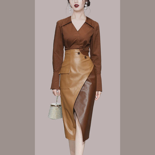 Autumn Two-Piece Professional Suit for Women | Elegant Skirt Set for Business Ooho