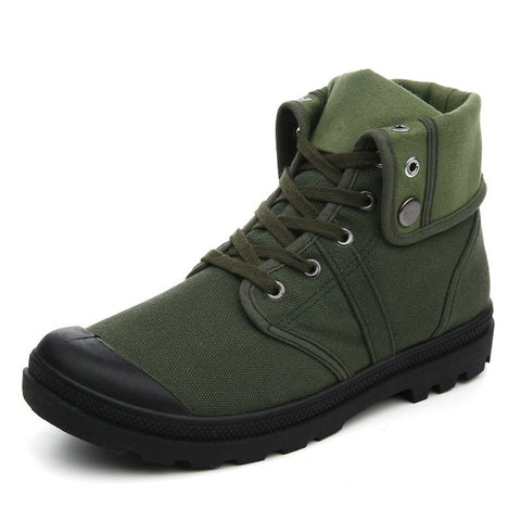 Men High-top Lace Up Canvas Sneakers Ooho