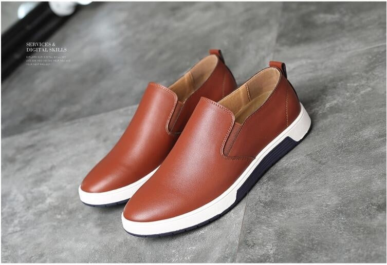Winter Men Leather Boots Loafers Fashion Warm Cotton Brand Ankle Lace Up Shoes Footwear Ooho