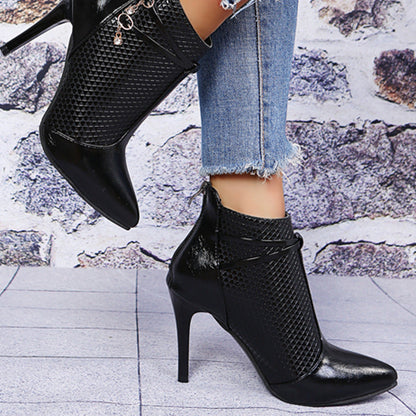 Thigh High Heel Boots Women Ankle Boots Pionted Toe Shoes For Party Ooho