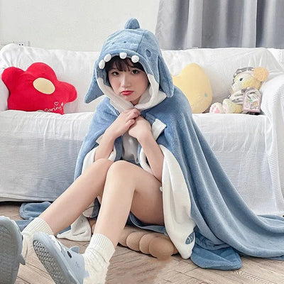 Women's Cape Style Hooded Nightgown – Cozy & Elegant Sleepwear for All Seasons Ooho