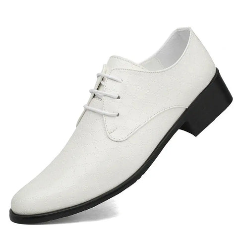 Men's PU Leather Pointed Formal High Heels Ooho 