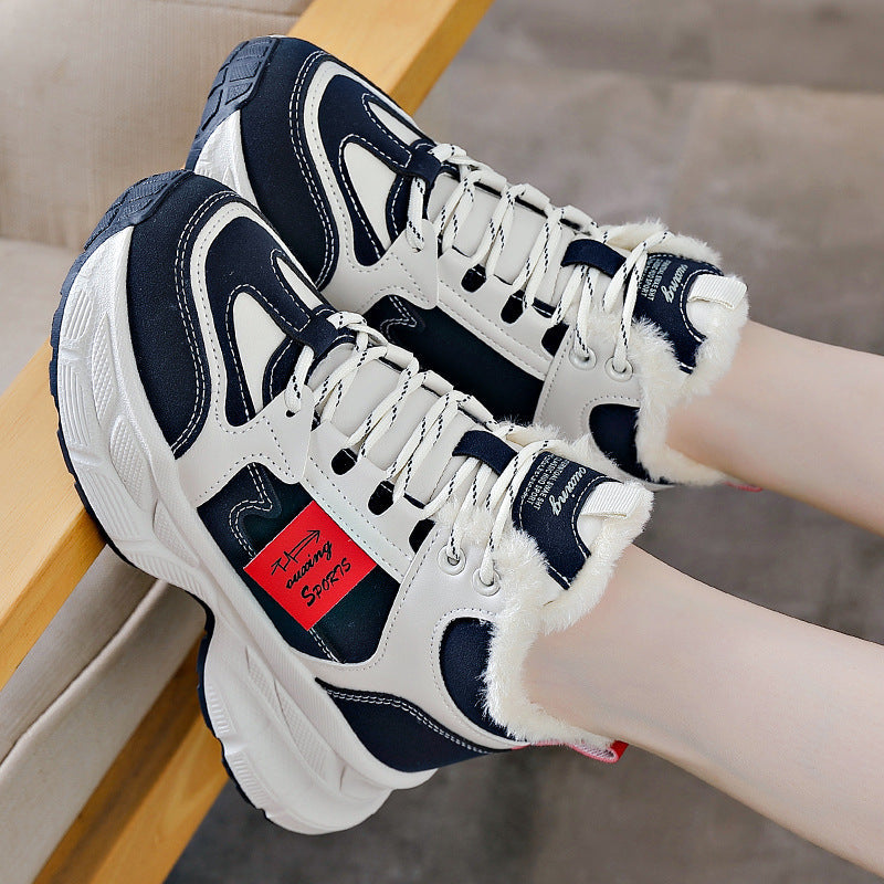 Winter Thermal Fleece-lined Sneakers Women Ooho