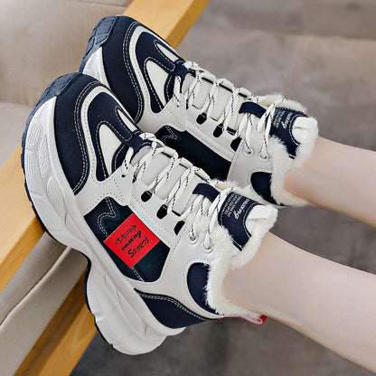 Winter Thermal Fleece-lined Sneakers Women Ooho