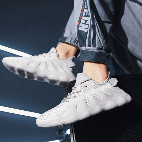 Fashion Sneakers With Wave Sole Cool Sports Shoes Men Ooho