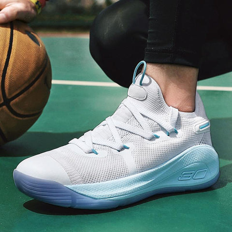 Low Top Basketball Shoes Men And Women Lightweight Shock Absorption Soft Bottom Ooho