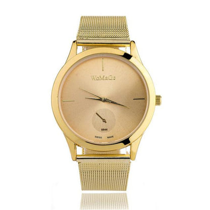 Fashion Alloy Belt Mesh Watch Unisex women's watches Minimalist Style Quartz Watch relogio feminino saat Watches for women Ooho