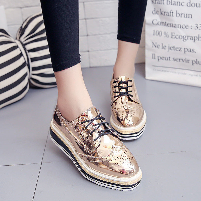 Bullock Carved Oxford Platform Shoes Ooho