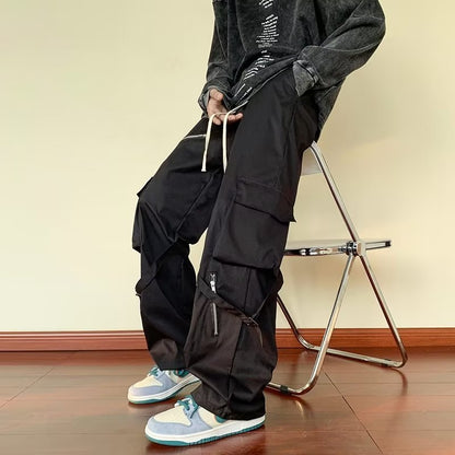 Loose Straight Cargo Pants Men Ooho