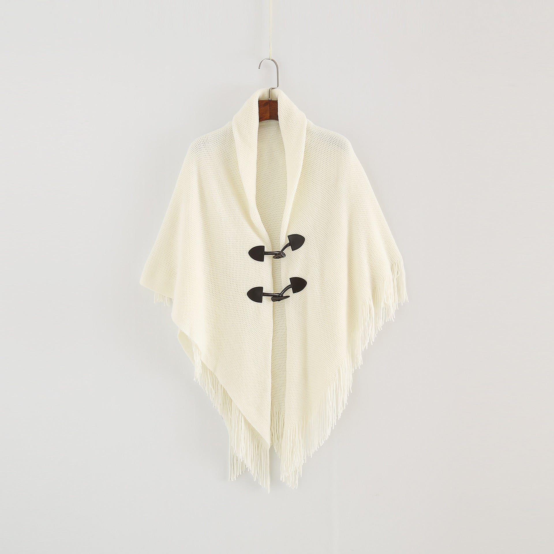 Winter Women's Loose Knitted Kimono Cardigan – Sleeveless Hooded Poncho Shawl Sweater Ooho