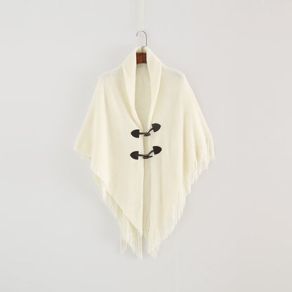 Winter Women's Loose Knitted Kimono Cardigan – Sleeveless Hooded Poncho Shawl Sweater Ooho