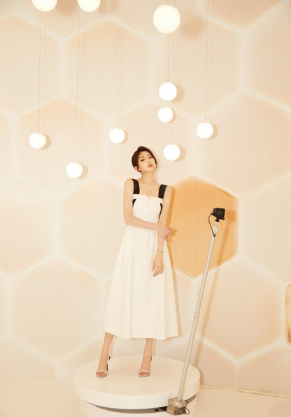 Mini French Dress Midi Party White Dress Ooho