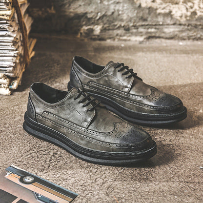 Mens Business Casual Korean Style Trendy British Mens Shoes Ooho