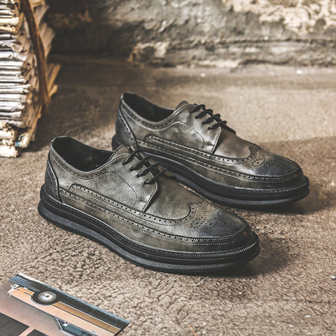 Mens Business Casual Korean Style Trendy British Mens Shoes Ooho