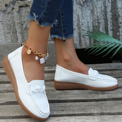 Women Flats Shoes Weave Design Soft Spring Summer Shoes Ooho