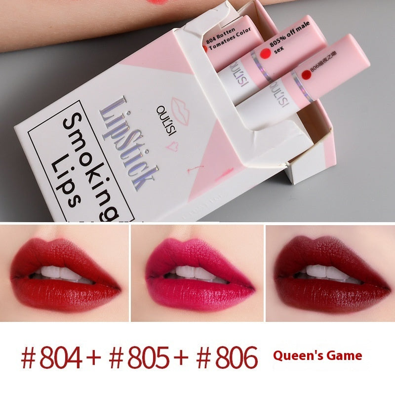 3-piece Smoke Tube Lipstick Kit Women Ooho