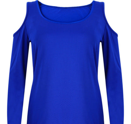 Off Shoulder Blouses Tops Hot Sale Female Casual Long Sleeve Neck White Tee Shirt Chemise Femme Ooho