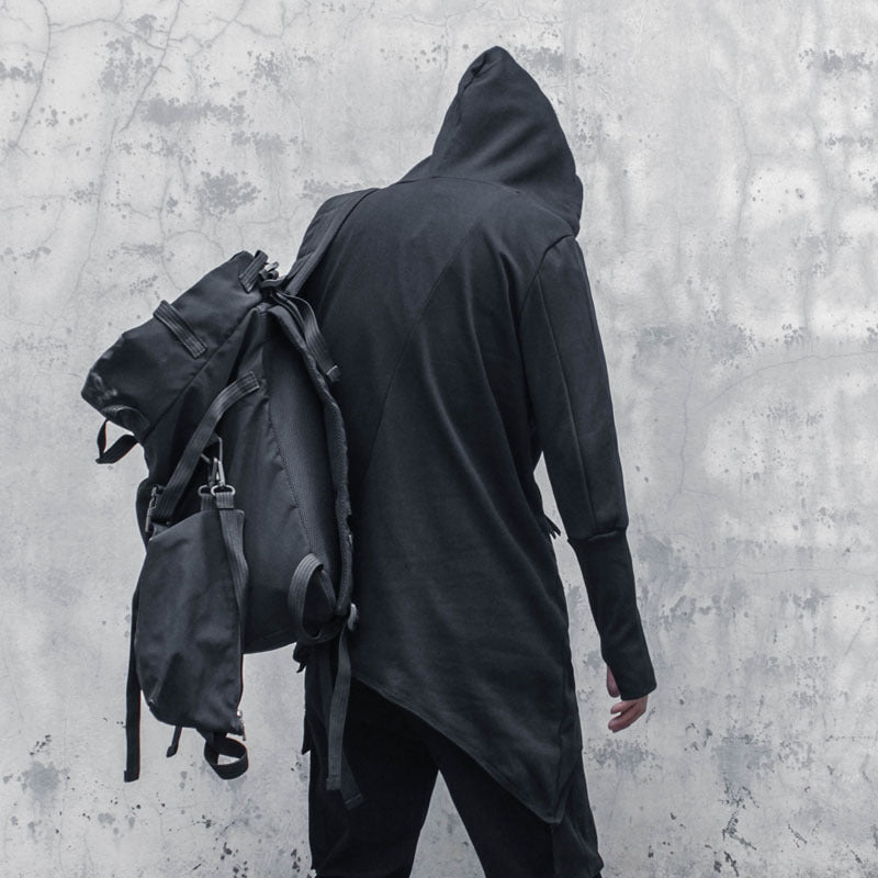 Dark Asymmetric Design Coat Gothic Trench Coat Men Ooho