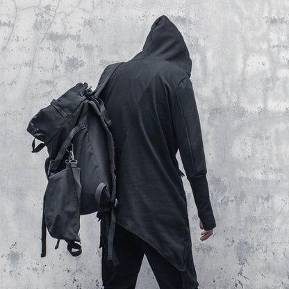 Dark Asymmetric Design Coat Gothic Trench Coat Men Ooho